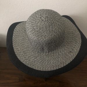 Black and white summer hat